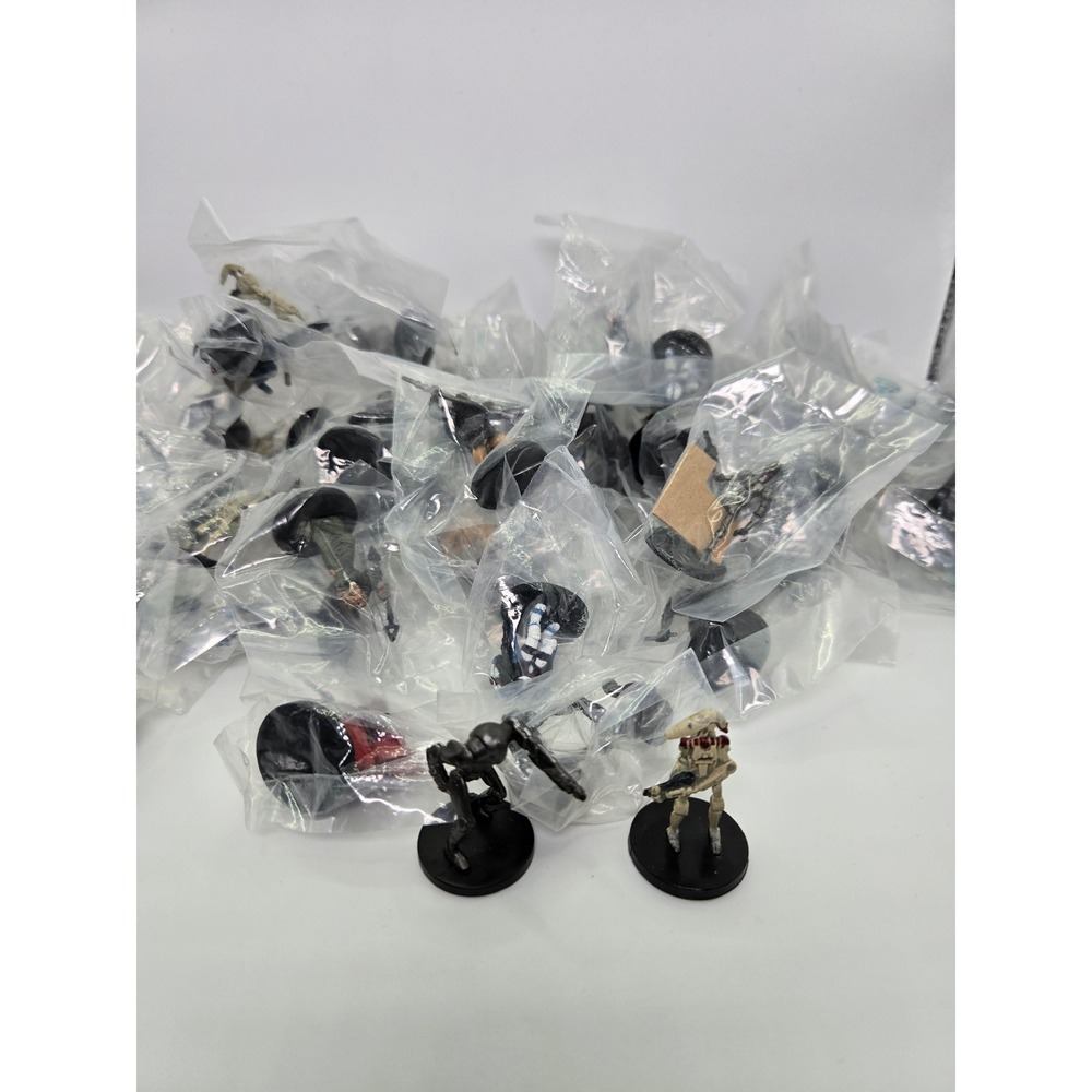 Star Wars Miniatures Lot x60 Battle Droids Stormtroopers Wizards of the Coast